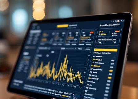 Financial data dashboard on a tablet highlighting risk factors